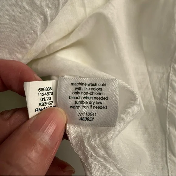 Lane Bryant White Dress w/Yellow Polka Dots A Line Size 20 Knee Length Summer - Picture 11 of 14